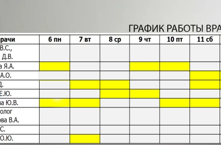 Расписание с 6.04.2026г - 12.04.2026г