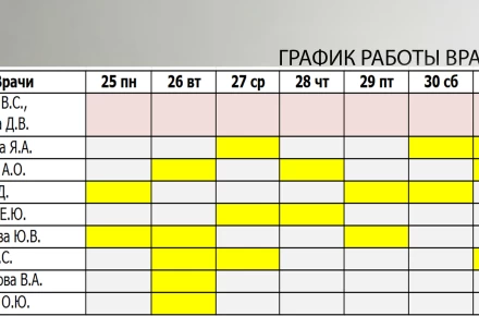 Расписание с 25.05.2026г - 31.05.2026г